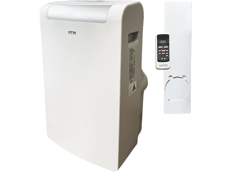 Aire acondicionado portátil - HTW PC035P27, 3500 W - 12000 BTU/h, 63 dB, 35m², Blanco + Kit de ventana