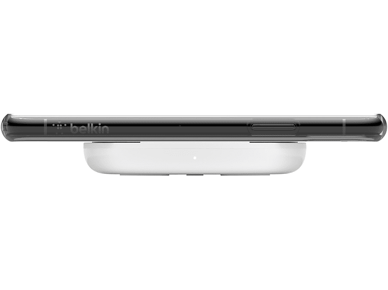 Cargador inalámbrico - Belkin WIA001vfWH, 10 W, Qi Charge, Para iPhone, Blanco