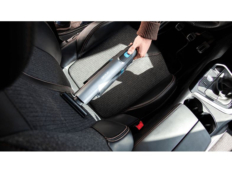 Aspirador escoba - Cecotec Conga Rockstar Micro+ Turbo, 210 W, 20 kPa, 40 min, 2 en 1, Accesorio motorizado tapicería, Base de carga, Negro
