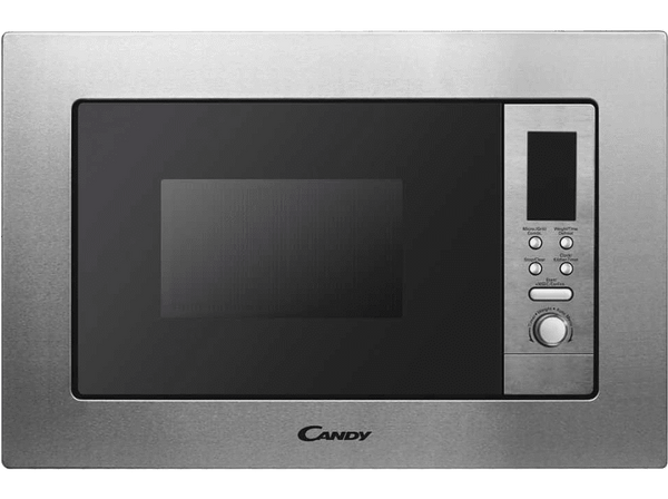 Microondas integrable - Candy MIG1730DX, Grill, 1000 W, 5 niveles, 17 l, Con marco, 8 programas, Temporizador 95min, Inox