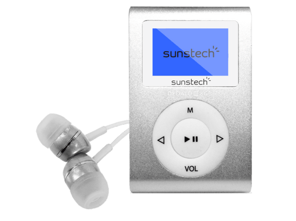 Reproductor MP3 - Sunstech Dedalo III, 8GB, Radio FM, Gris
