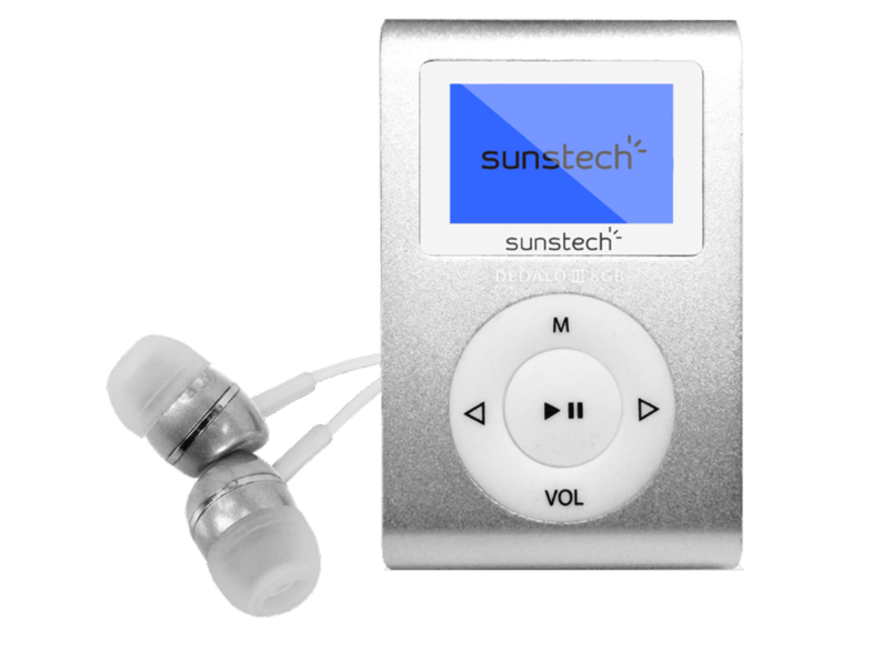 Reproductor MP3 - Sunstech Dedalo III, 8GB, Radio FM, Gris