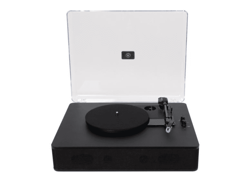 Tocadiscos - Fonestar VINYL-25AMP, Sistema de audio Hi-Fi, USB/MP3, Servo motor CC, Negro