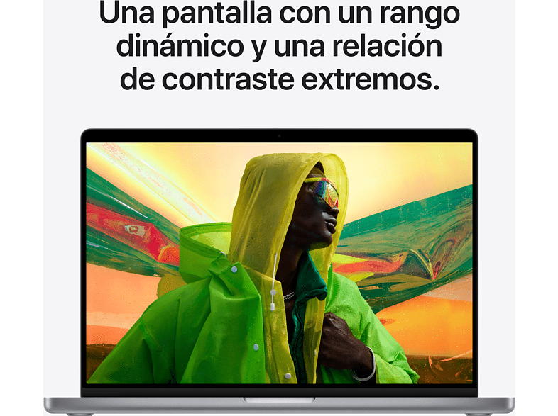Apple MacBook Pro (2021), 16.2  Retina, Chip M1 Pro, 16 GB, 512 GB, MacOS, Gris espacial