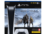 Consola - Sony PS5 Digital, 825 GB, 4K UHD, Blanco + Juego God of War Ragnarok (código descarga)