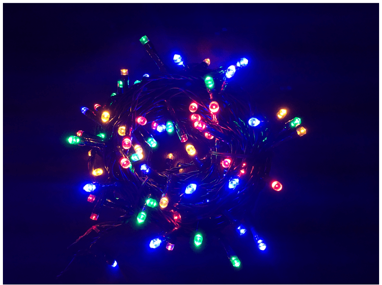 Luces LED - Muvit IO MIOGAR001, RGB + Blancos (CCT),3.6W, 20.000 h, 60 LED, IP44, Negro