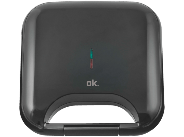 Sandwichera - OK OSM 1111, 750W, 2 Sandwiches, Negro