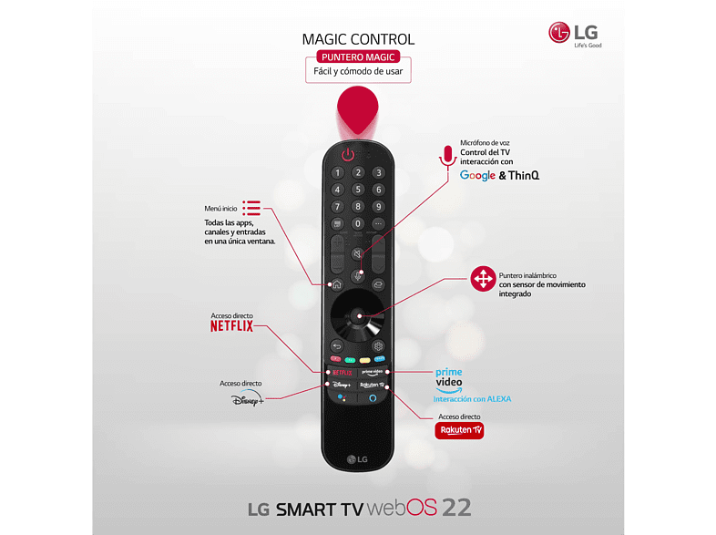 TV LED 55 - LG 55UQ81006LB, UHD 4K, Inteligente a5 Gen5 AI Processor 4K, Smart TV, DVB-T2, Negro