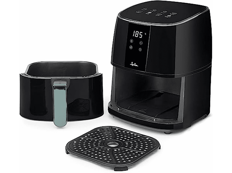 Freidora de aire - Jata JEFR1226, ‎1400 W, 4 l, Hasta 200ºC, Temporizador, Compatible Alexa, Negro