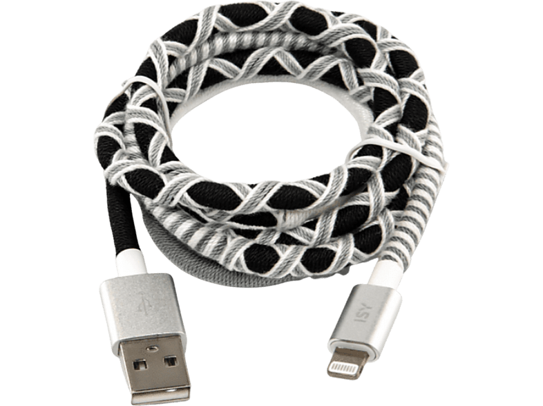 Cable USB - ISYIUC-4100-SB-L Lightning, 1 m, USB-A, Multicolor