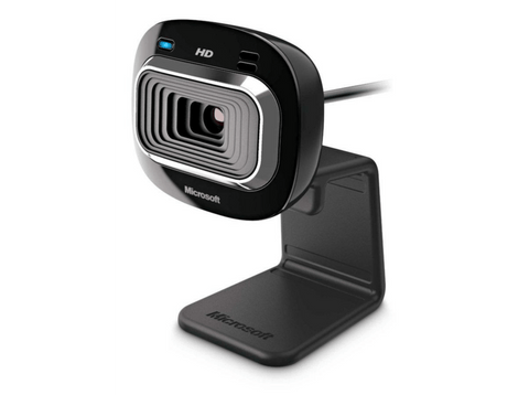 Webcam - Microsoft LifeCam HD-3000, 720p HD, pantalla panorámica, color negro