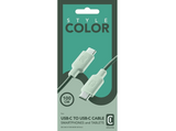 Cable USB - CellularLine  Stylecolor, Conector USB - C to USB-C, 1 m, Verde