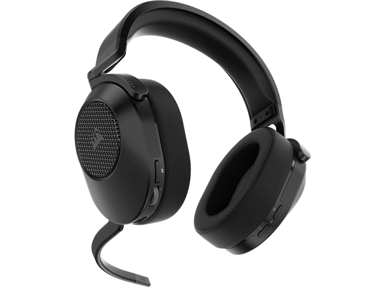 Auriculares gaming - Corsair HS65 Wireless Bluetooth, Micrófono Omnidireccional, Carbón