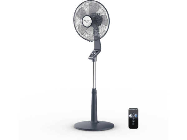 Ventilador de pie - Rowenta VU5675F0 Turbo Silence Extreme, 70 W, 1.4 m, 45 dB, 80 m³/min, 5 vel., Alcance 120°, Posición Silenciosa Nocturna, Gris