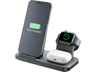 Base de carga - CellularLine Trio Wireless Charger, Para Apple, 20 W, Negro