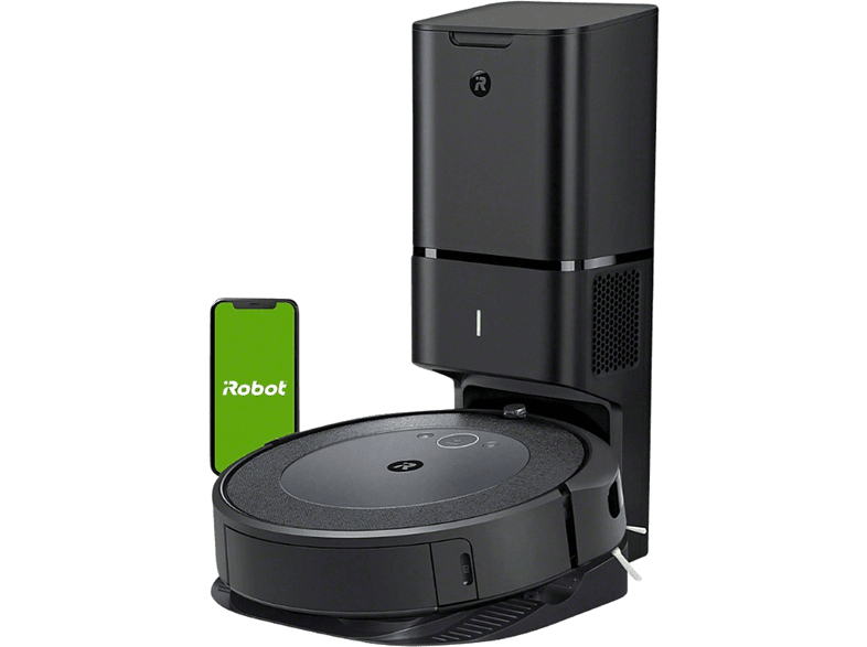 Robot aspirador - iRobot Roomba i5+ (i5654) , 0.4 l, Autonomía 75 min, Tecnologia AeroForce, Control por voz, Negro + Autovaciado de suciedad