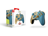 Mando - PDP  Faceoff Deluxe Audio Wired Zelda Breath, Para Nintendo Switch, Con Cable, Marrón y Azul