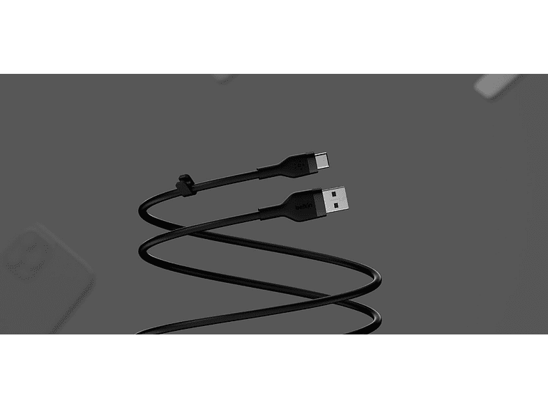 Cable - De USB-A a USB-C, Belkin CAB008bt1MBK, Para Dispositivos Habilitados con USB-C, 1 m, Negro