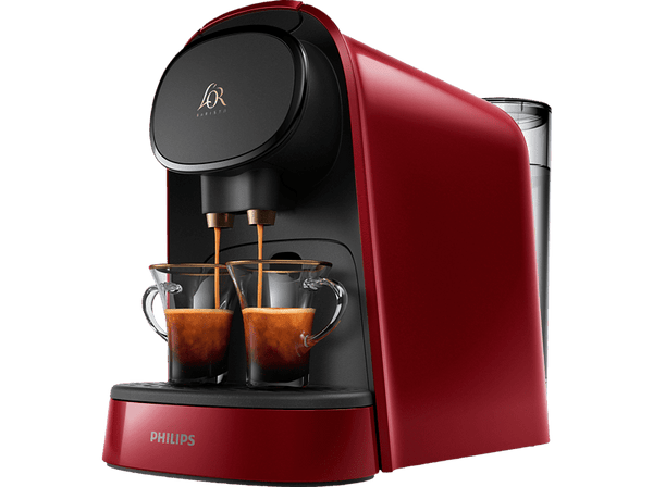 Cafetera de cápsulas - Philips L'OR LM8012/51 Barista, 1450 W, 19 Bar, 1 l, Función 2 tazas, Rojo + 9 cápsulas