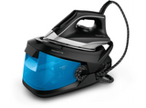 Centro de planchado - Rowenta VR832, 2600 W, 1.7 L, 6.5 bares, 350 g/m, Negro, Azul