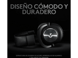 Diadema Con Cable - Logitech, 981-000812 - Pro Gaming Headset - Stereo, Micrófono, Negro