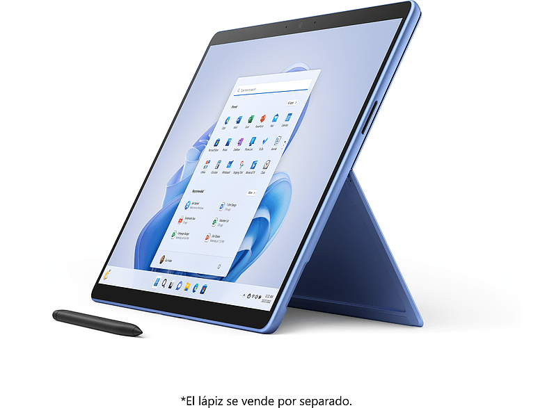 Convertible 2 en 1 - Microsoft Surface Pro 9, 13 2K QHD+, Intel® Evo™ Core™ i5-1235U, 8 GB RAM, 256 GB SSD, W11 Home, Saphire