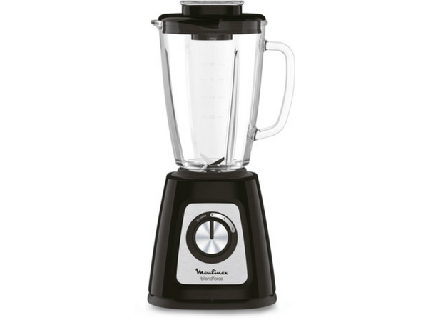 Batidora de vaso - Moulinex LM435810, 1.75L, 6 Cuchillas, Cristal, Negro