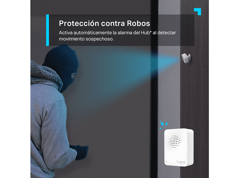 Sensor de movimiento - TP-Link Tapo T100, Wifi, 7 metros, Techo / Pared, Blanco
