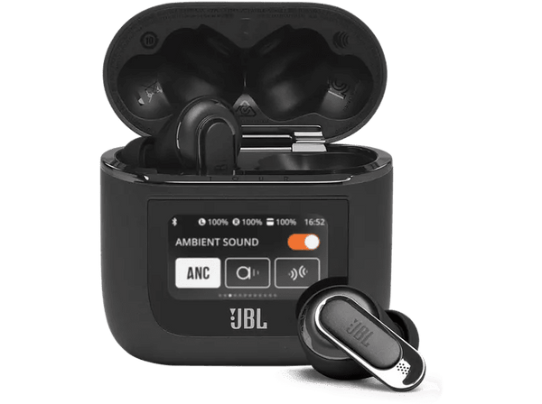 Auriculares True Wireless - JBL Tour Pro 2, 40 h Autonomía, Cancelación de ruido adaptativa, Negro