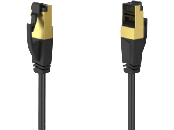 Cable de red - Hama 00200694, CAT 8, 40 Gbit/s, S/FTP, Libre de halógenos, 5m, Negro