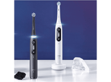 Cepillo eléctrico - Oral-B iO 7W, Con 2 Cabezales, 1 Estuche De Viaje Y 1 Funda Para Cargador, Diseñado por Braun, Blanco