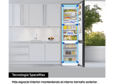 Frigorífico combi -  Samsung BESPOKE SMART AI RB38C7B6BS9/EF, Twin Cooling Plus, 200 cm, 387l, No Frost, Metal Cooling, WiFi, Inox