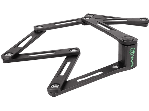 Candado - Youin Candado plegable, Con soporte de transporte, Anti corrosión, Acero, Negro
