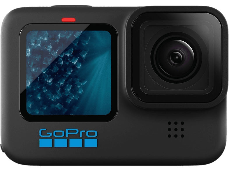 Cámara deportiva - GoPro Hero 11 Black, 5.3K, 24.7 MP, SuperFoto, HDR, HyperSmooth 5.0, Slo-Mo x8, Sumergible 10m, Negro