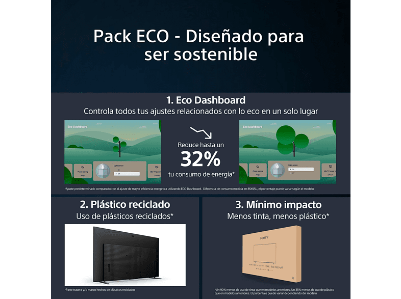 TV OLED 65 - Sony BRAVIA XR 65A80L, 4K HDR 120, HDMI 2.1 Perfecto PS5, Smart TV (Google TV), Alexa, Siri, Bluetooth, Chromecast, Eco, Diseño Elegante