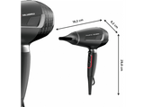 Secador -  Rowenta x Karl Lagerfeld CV887LF0 K/Pro Stylist, 2200 W, Motor AC Pro, 2 velocidades, 3 temperaturas, Tecnol. iónica, Keratin & Glow, Negro