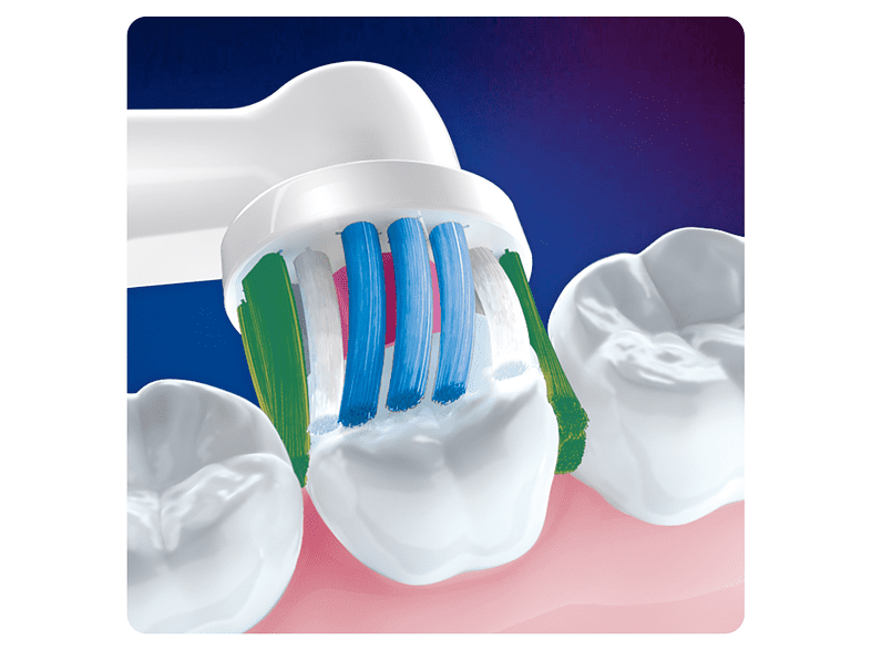 Recambio para cepillo dental - Oral-B, 3D White, con Tecnología CleanMaximiser, Pack De 3, blanco