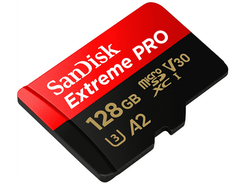 Tarjeta Micro SDXC - SanDisk Extreme PRO, 128 GB, Hasta 200 MB/s, UHS-I, U3, V30, A2, 4K UHD y Full HD, Negro