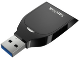 Lector de tarjetas - SanDisk SD UHS-I, USB 3.0, Para tarjetas SD UHS-I, Transferencias de hasta 170 MBs, Negro