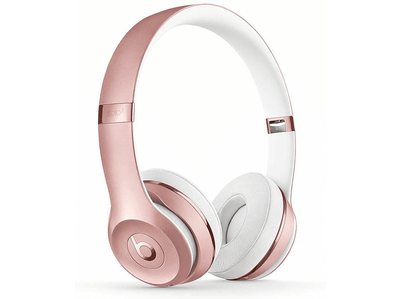 Auriculares inalámbricos - Beats Solo 3, De diadema, Bluetooth, Supresión de ruido, Hasta 40h, Oro rosa