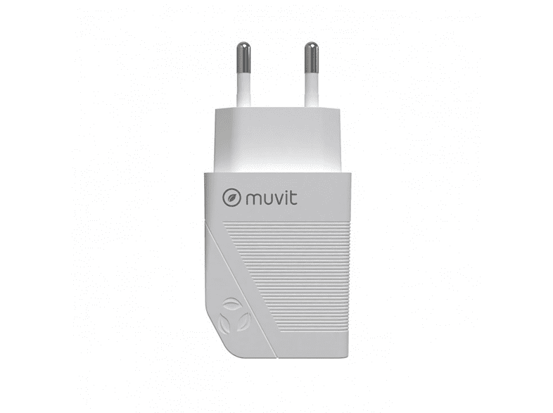 Cargador - Muvit MCACC0012, 20 W, Sin cable, Conexión USB Tipo C, Blanco