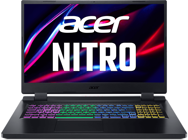 Portátil gaming - Acer Nitro AN517-55-78S2, 17.3 Full-HD, Intel® Core™ i7-12700H, 16GB RAM, 512GB SSD, GeForce RTX™ 3050Ti, Windows 11 Home, Negro