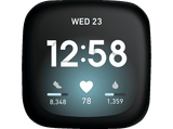 Smartwatch - Fitbit Versa 3, Negro, Funciones de salud avanzadas, GPS, Frecuencia cardiaca, + 6 días batería