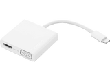 Adaptador - Lenovo USB C 3-in-1 Hub ROW, HDMI, VGA, USB 3.0, Blanco
