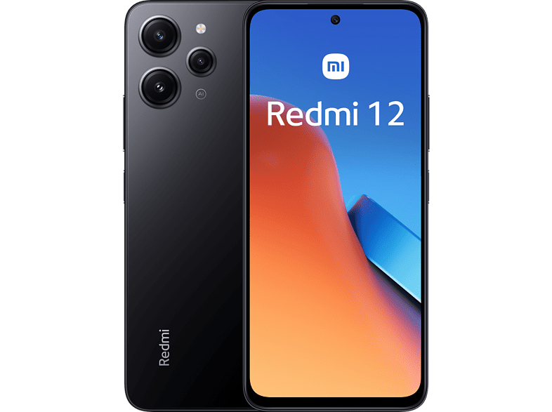 Móvil - Xiaomi  Redmi 12, Midnight Black, 128 GB, 4 GB RAM, 6.79 FHD+ IPS, MediaTeck Helio G88, 5000 mAh, Android