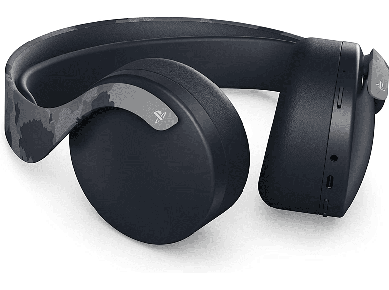 Auriculares gaming - Sony Wireless Pulse 3D™, 12 h autonomía, PS5 y PS4, Gris camuflaje