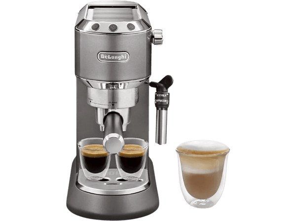 Cafetera express - De'Longhi EC885.GY, 1350 W, 1 l, Función 2 tazas, 15 bar, Inox