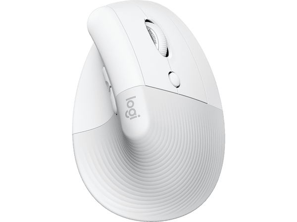 Ratón inalámbrico - Logitech Lift Vertical para Mac, Ergonómico, Inalámbrico, 4000 ppp, Blanco