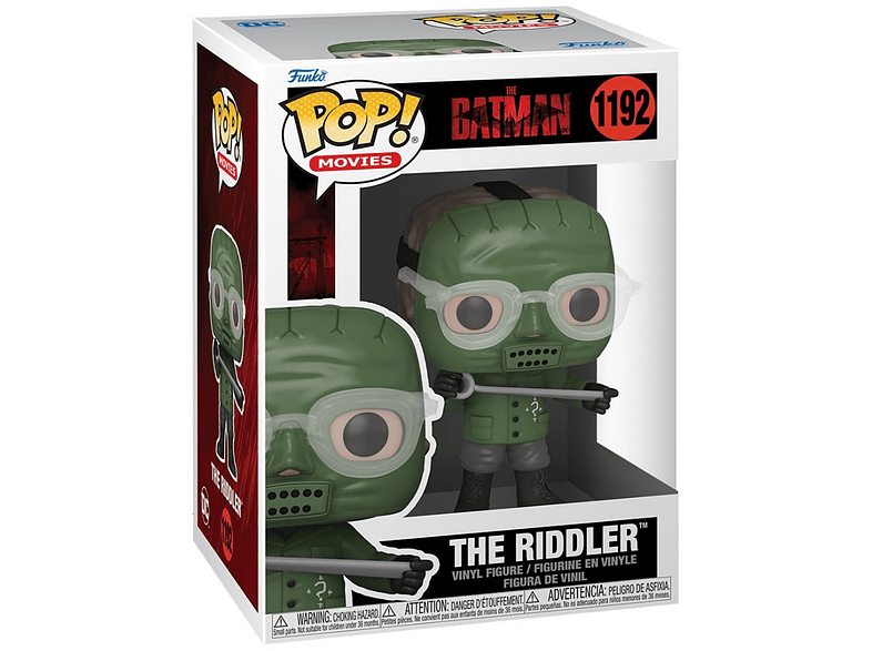 Figura - Funko POP! The Riddler, Batman, 9.5 cm, Vinilo, Verde
