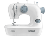 Máquina de coser - Solac Cotton 12.2 SW8221, Automática, 7.2W, 2 velocidades, Prensatelas, Blanco